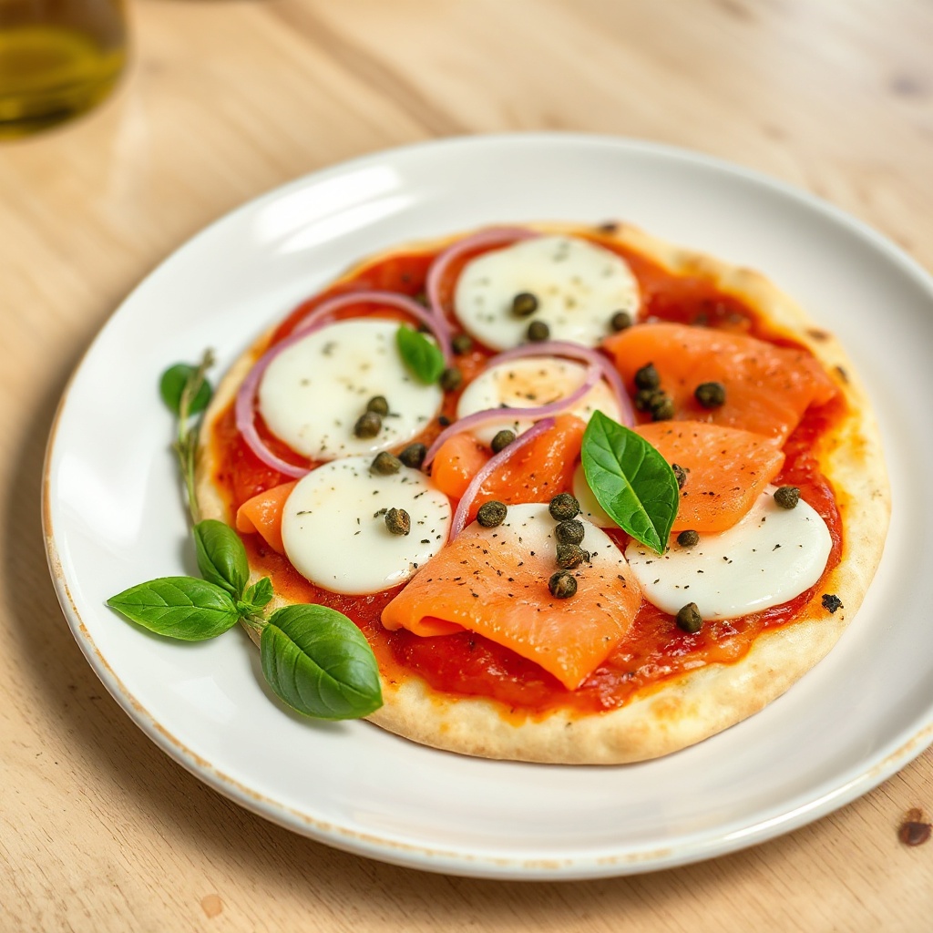 Gourmet Räucherlachs-Pizza
