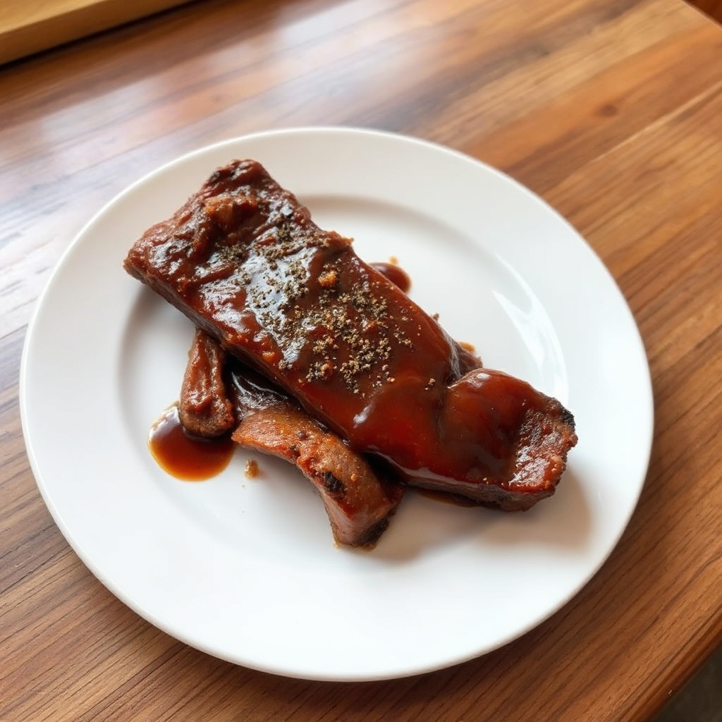 Langsame Koch Smoky BBQ Rinderrippen