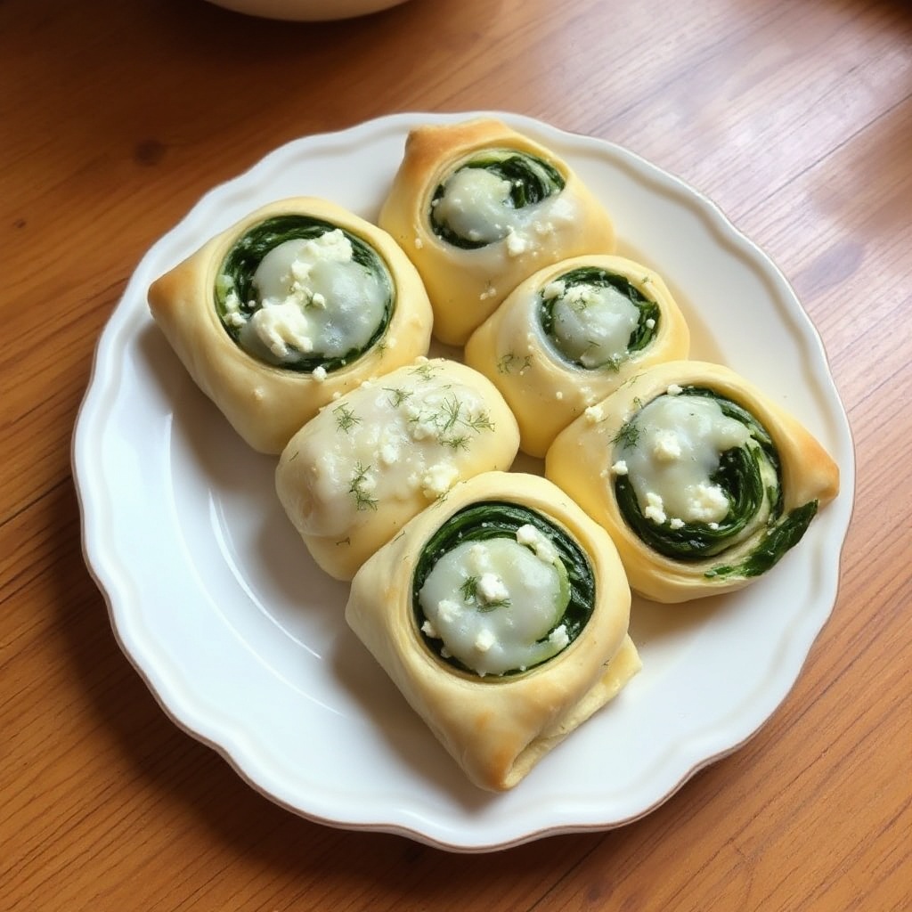 Spinat- und Käse-Croissants