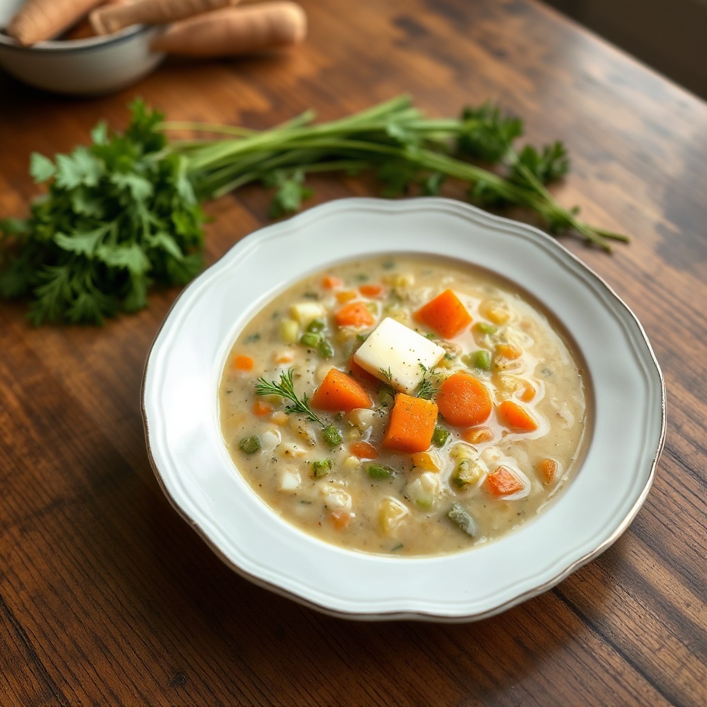 Cremige Kräuter-Gemüsesuppe