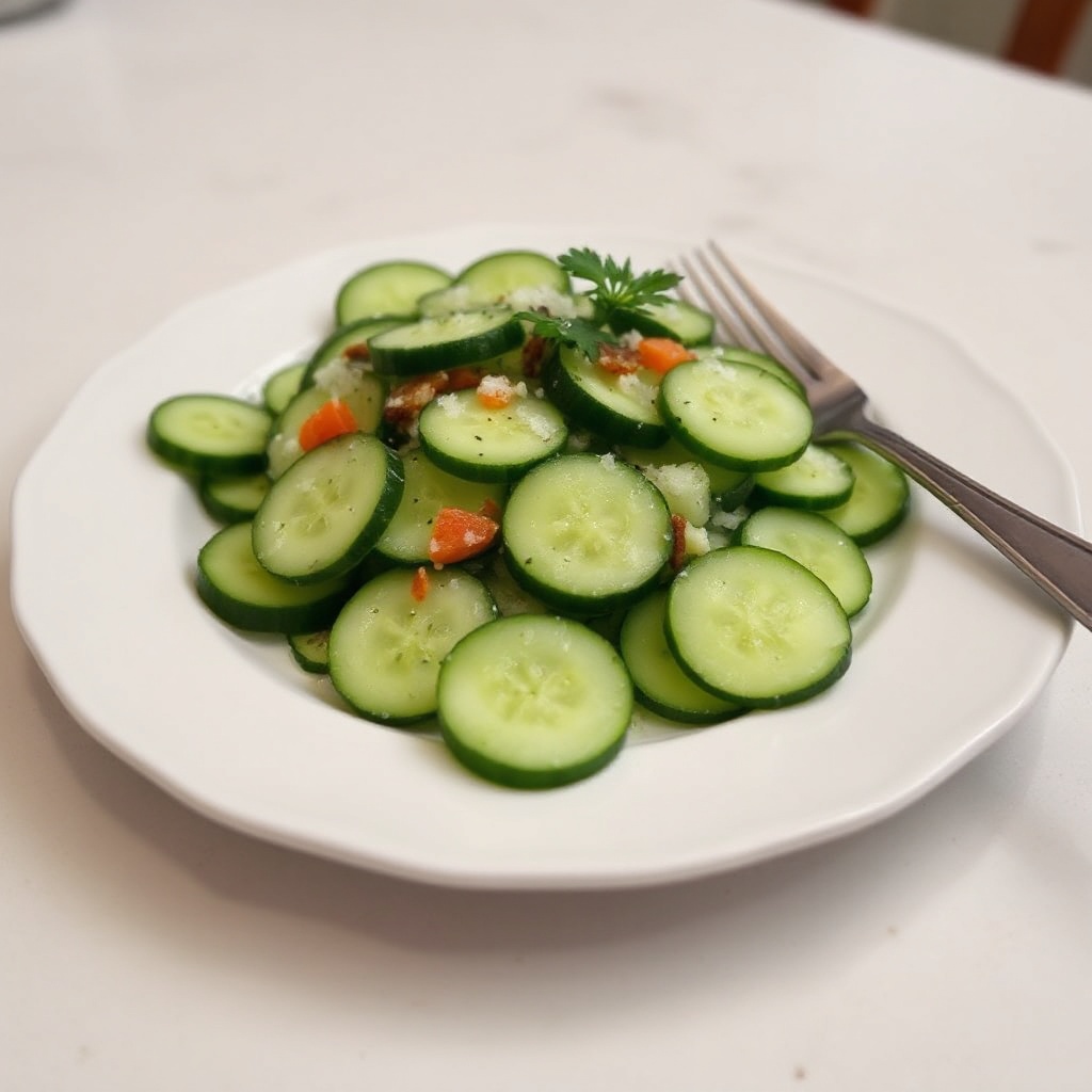 Erfrischender skandinavischer Gurkensalat