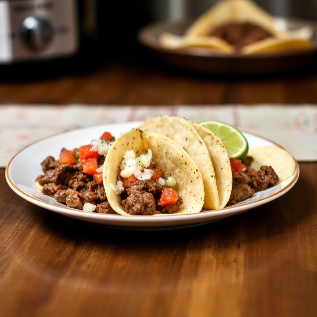 Tacos di Manzo Savory in Slow Cooker