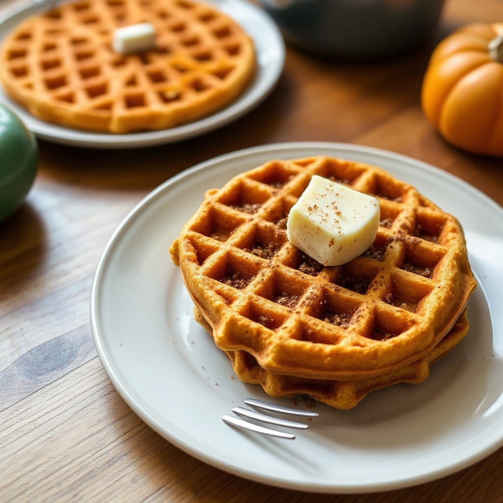 Gewürzte Kürbis-Buttermilch-Waffeln