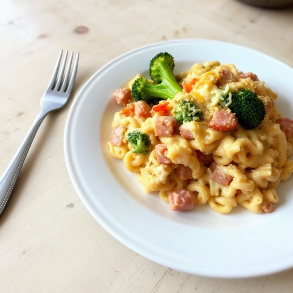 Casseruola Cremosa con Prosciutto e Verdure