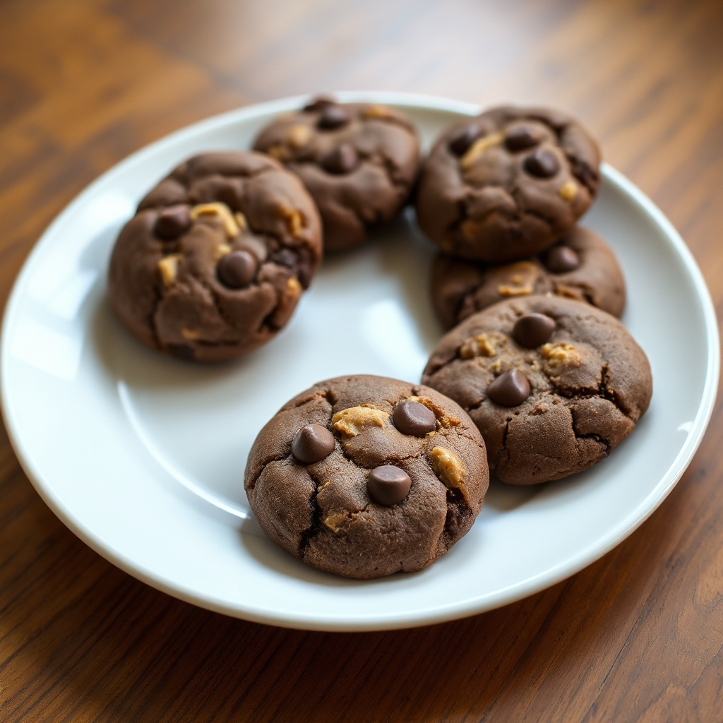 Double Chocolate Peanut Butter Delight Cookies