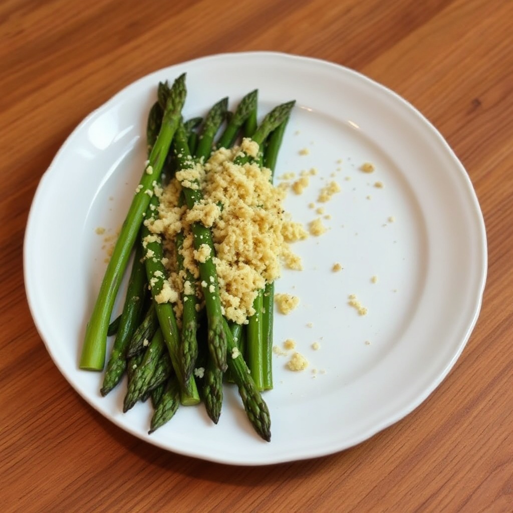 Asparagi con Topping Croccante di Aglio e Limone