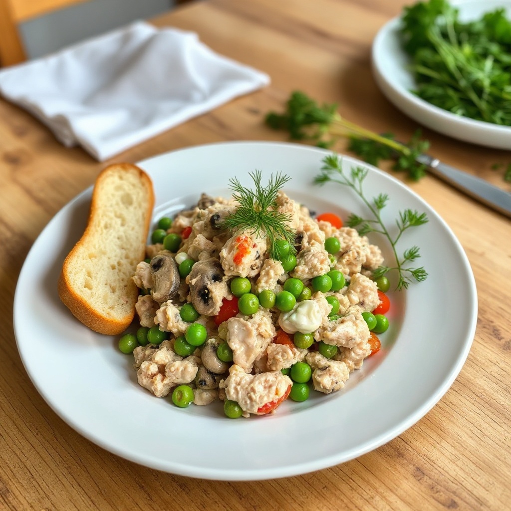 Würziger Thunfischsalat mit Kräutergarnitur