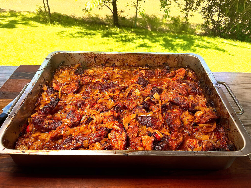 Imbissbuden Zwiebelfleisch