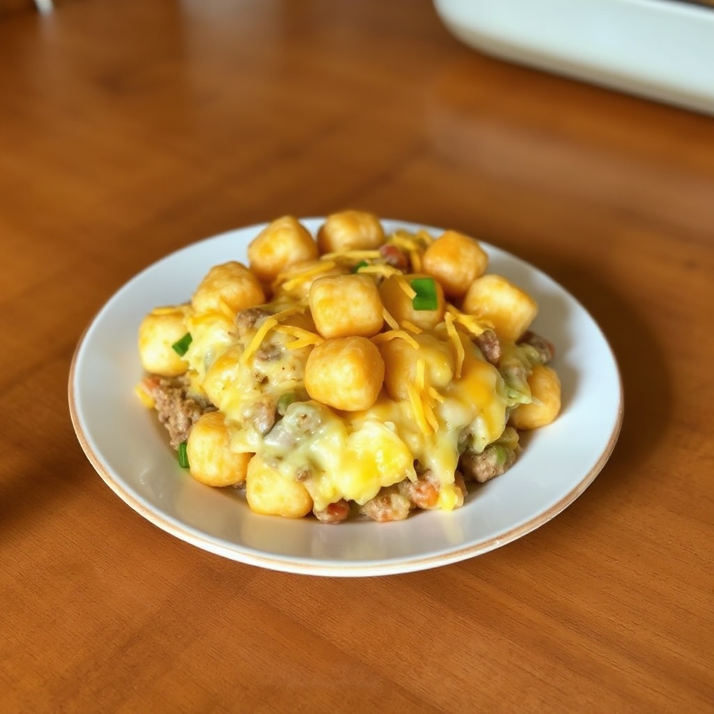 Casseruola di Tater Tot al Formaggio