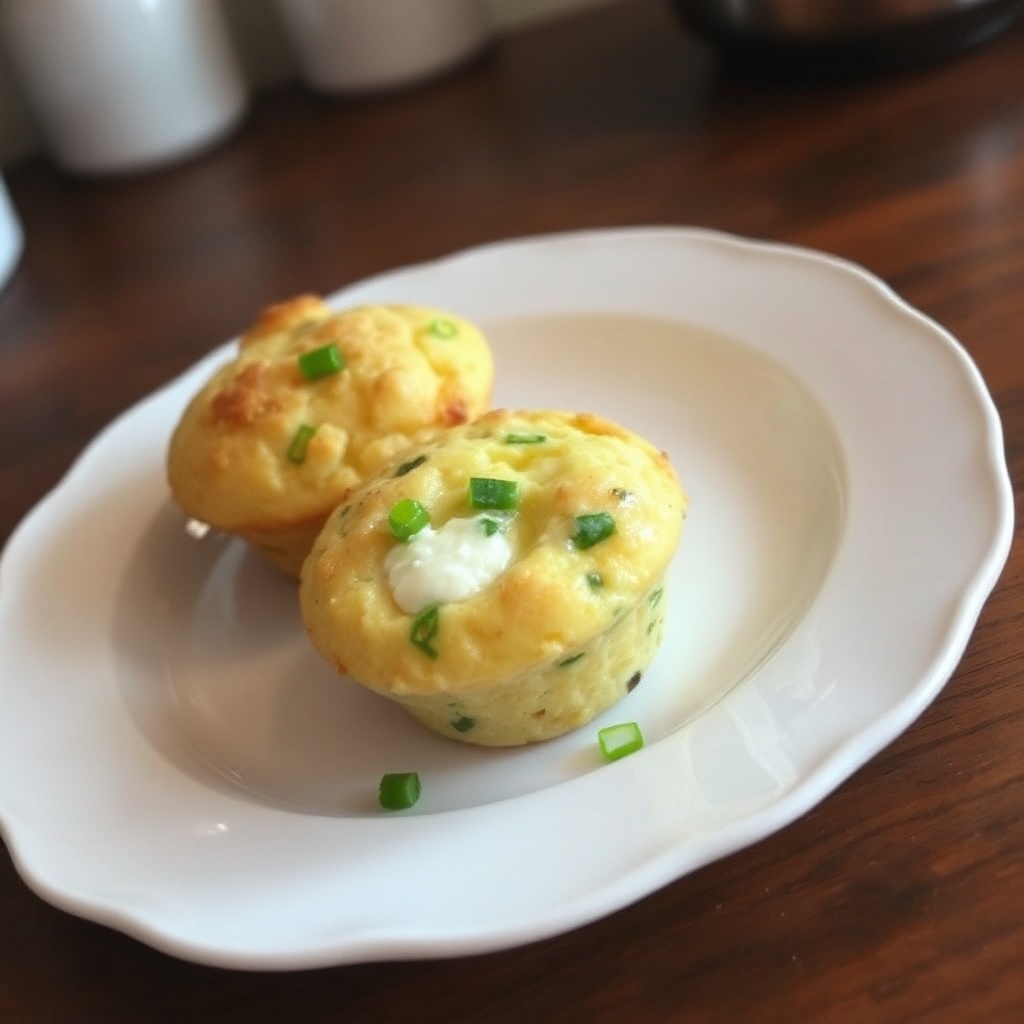 Herzhafte Frühlingszwiebel- und Käse-Muffins