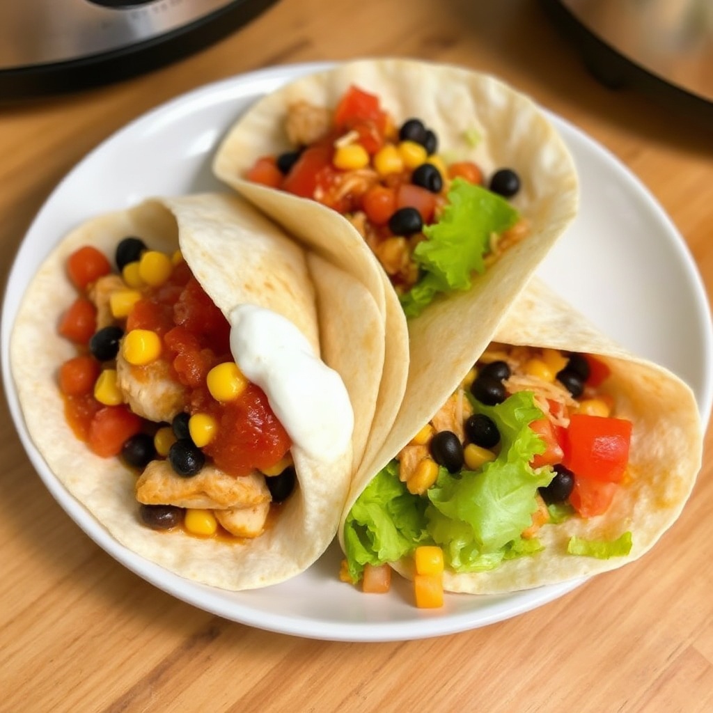 Wraps di Pollo Messicano in Pentola Lenta