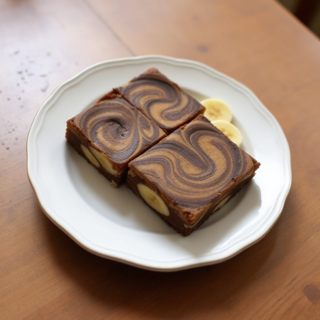 Chocolate-Swirled Banana Squares