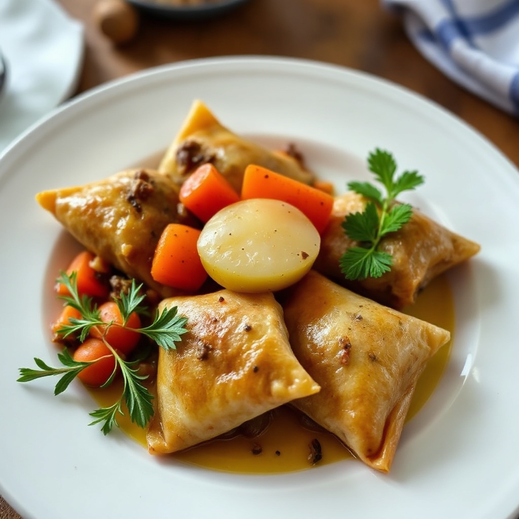 Greek-Style Lamb and Vegetable Parcels