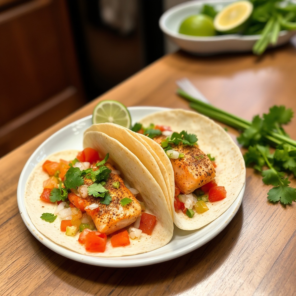 Würzige Limetten-Lachs-Tacos
