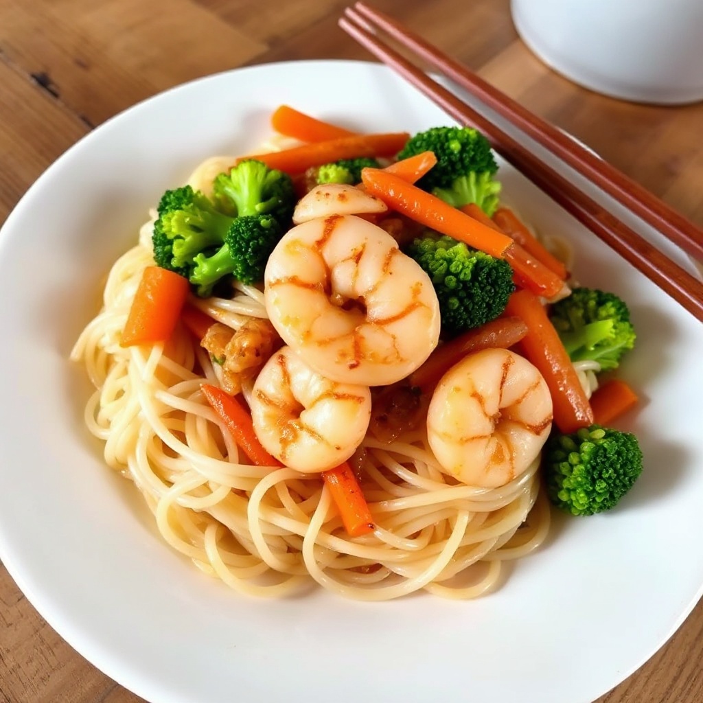 Garlic Ginger Shrimp Stir Fry