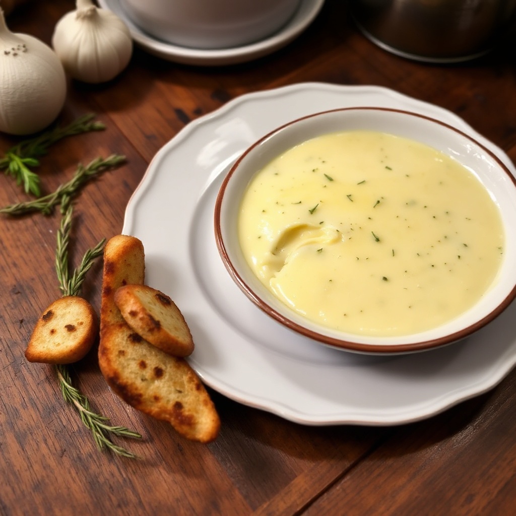 Creamy Brie and Herb Fondue