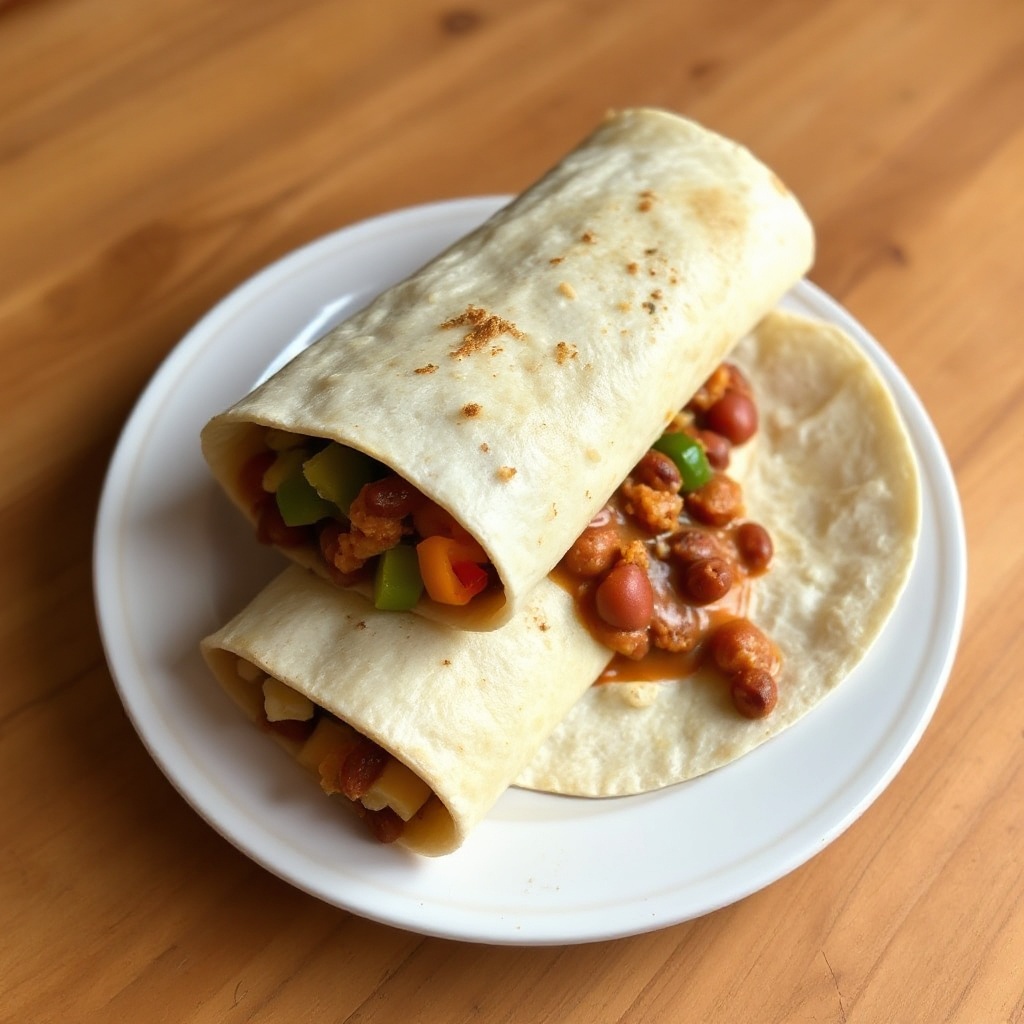 Burritos di Fagioli e Verdure con Formaggio