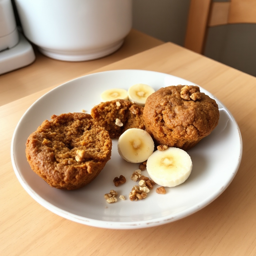 Gewürzte Kürbis-Bananen-Hafer-Muffins