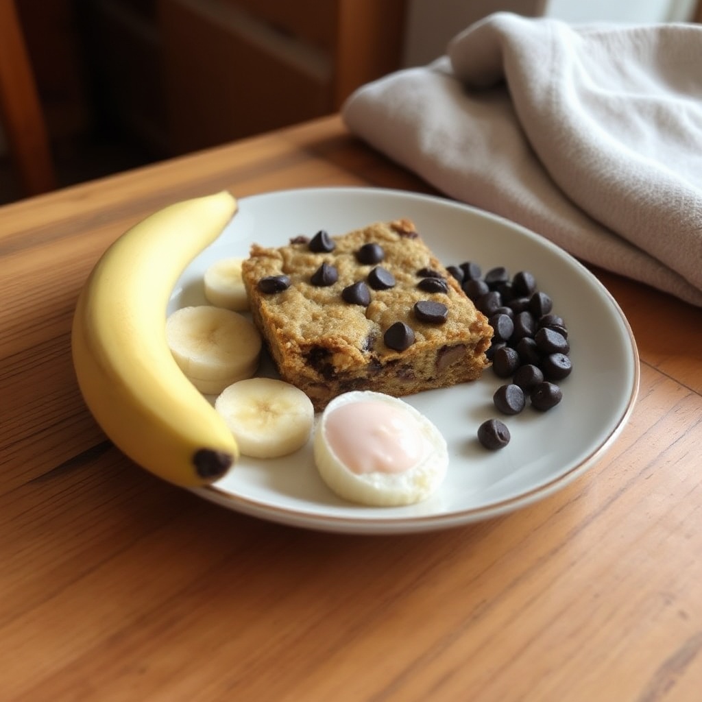 Bananen-Schokoladenstückchen Blondies
