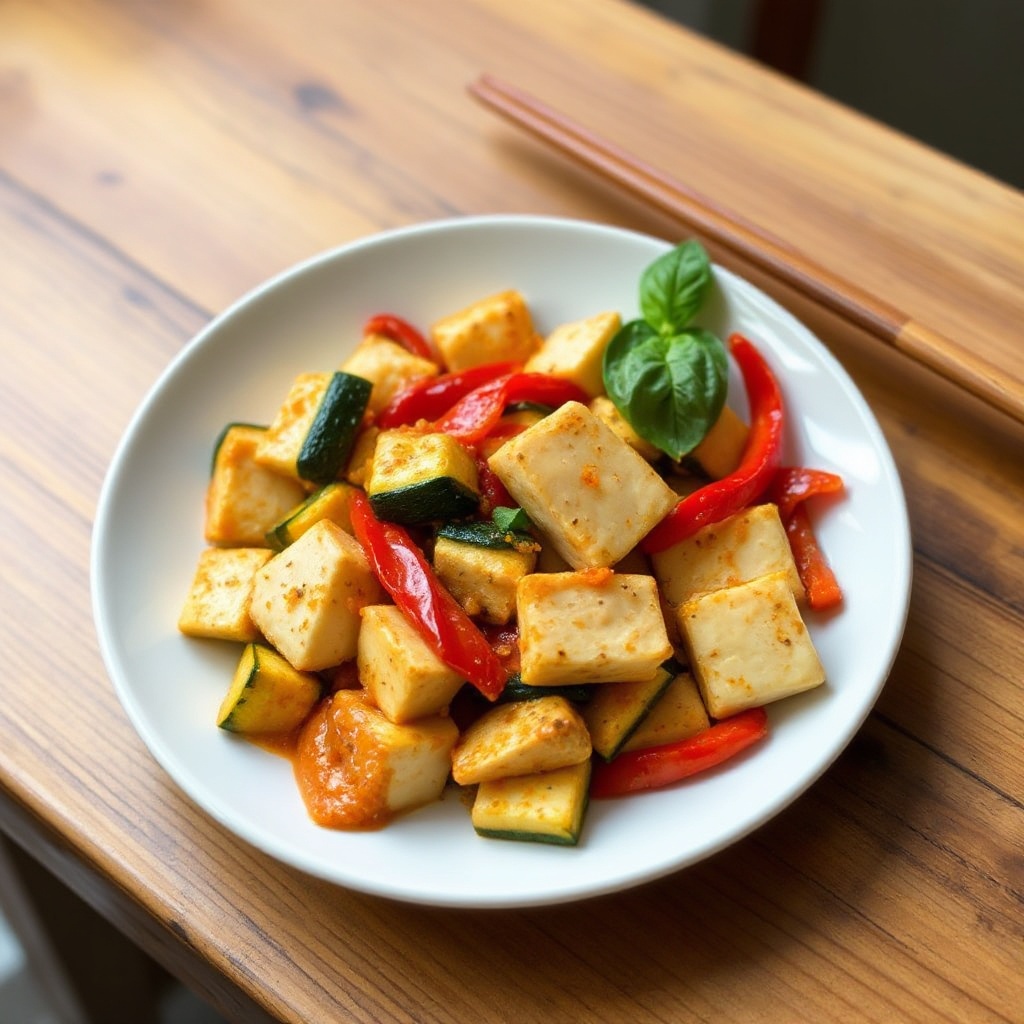 Spicy Coconut Tofu Stir-Fry
