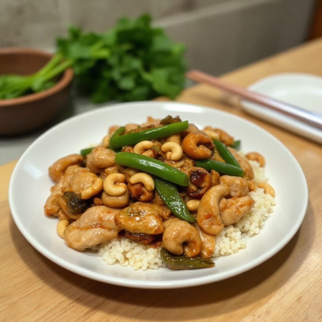 Cashew-Hühnchen-Pfanne