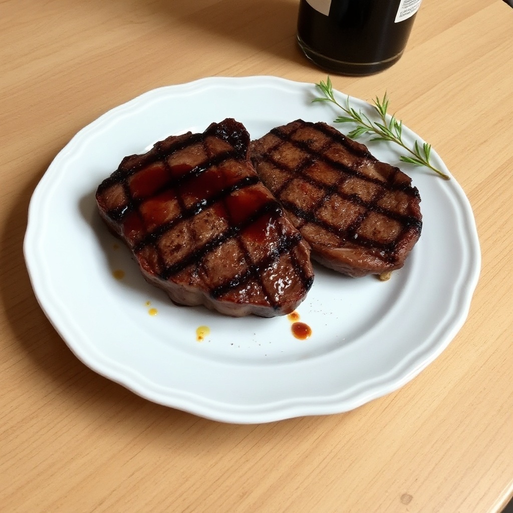 Herzhafte Gegrillte Weinfleischstücke