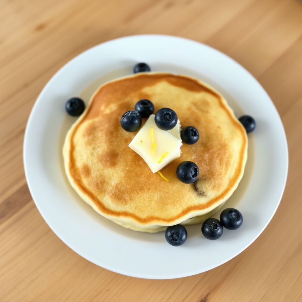 Fluffige Zitronen-Blaubeer-Pfannkuchen