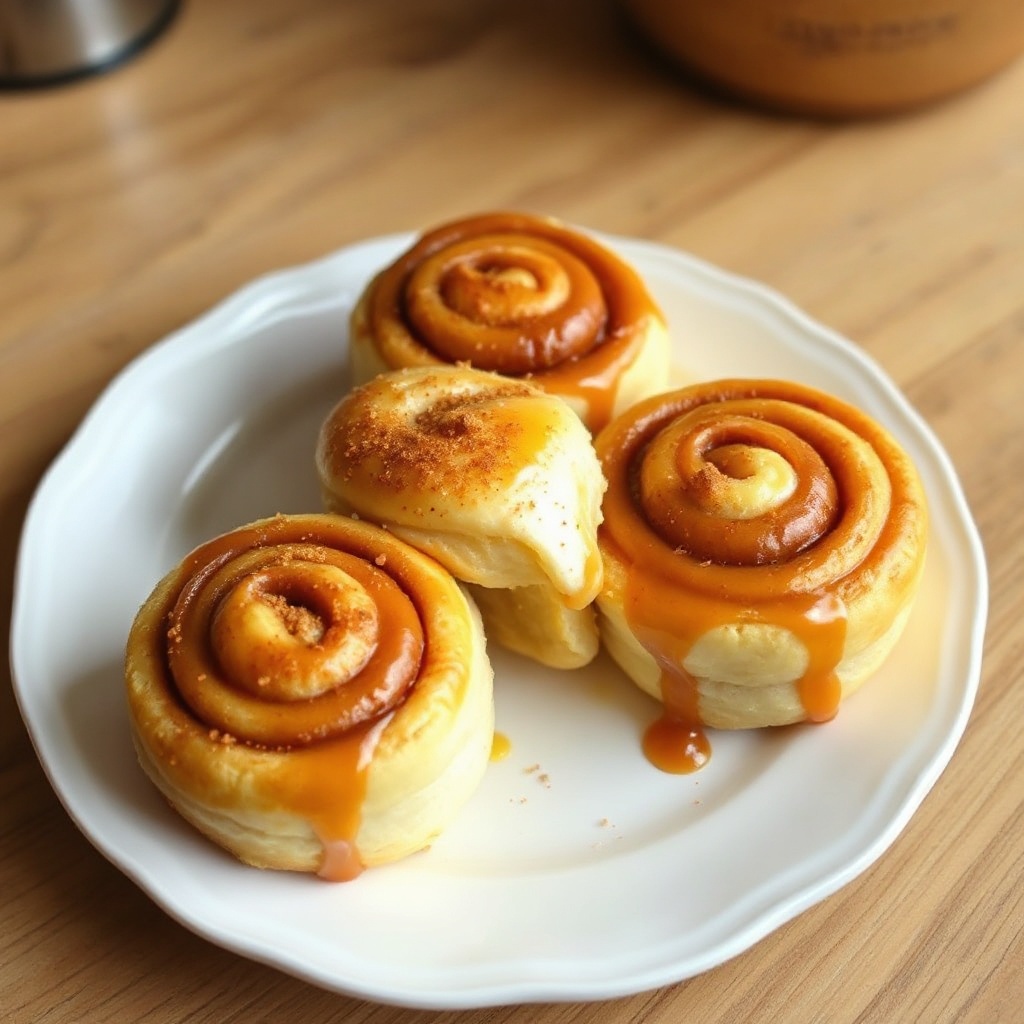 Goldene Zimt-Karamell-Brötchen