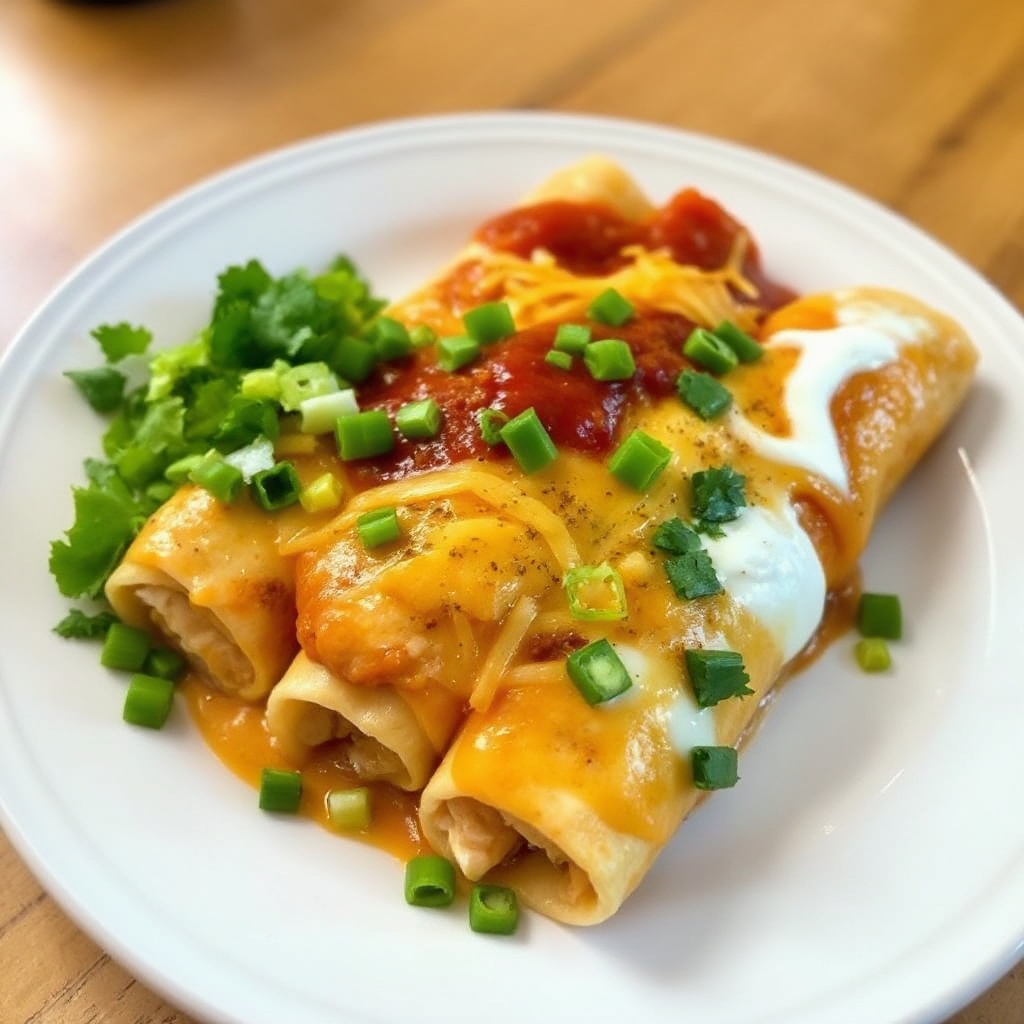 Enchiladas di Pollo Cremose con un Tocco Speciale