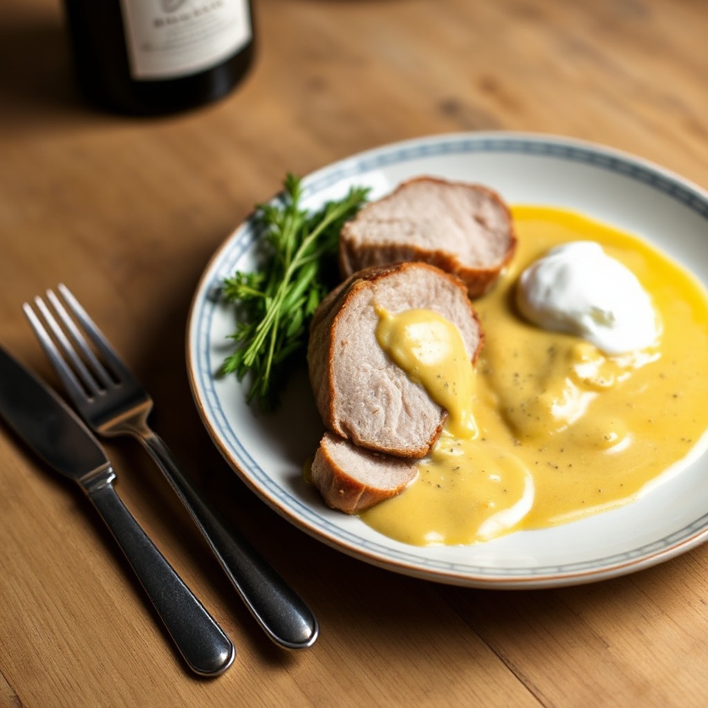 Savory Pork Loin with Creamy Mustard Sauce