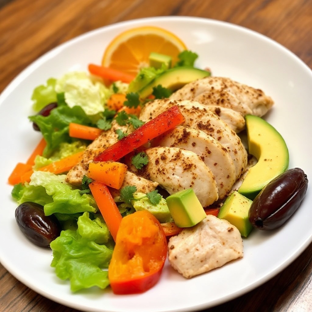 Spiced Moroccan Chicken Salad with Citrus Dressing