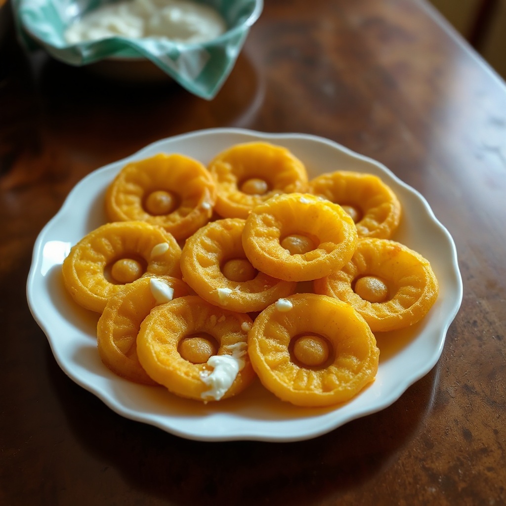 Goldene knusprige Jalebis mit einem Twist