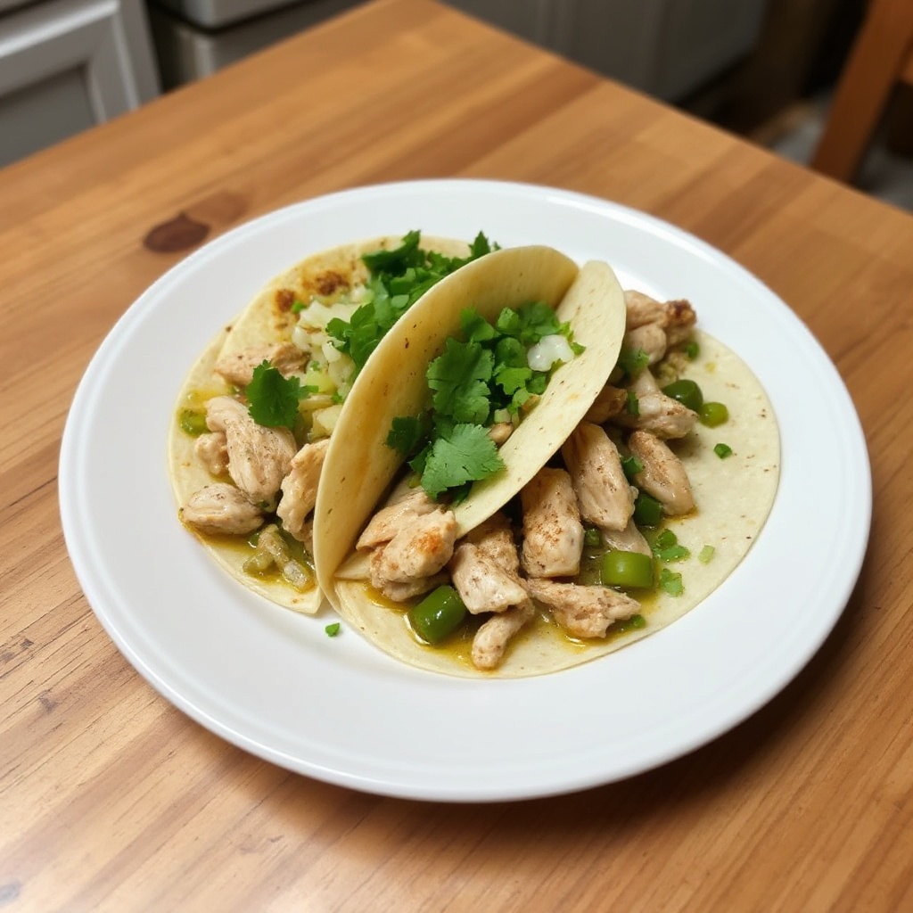 Würzige Chicken Verde Tacos