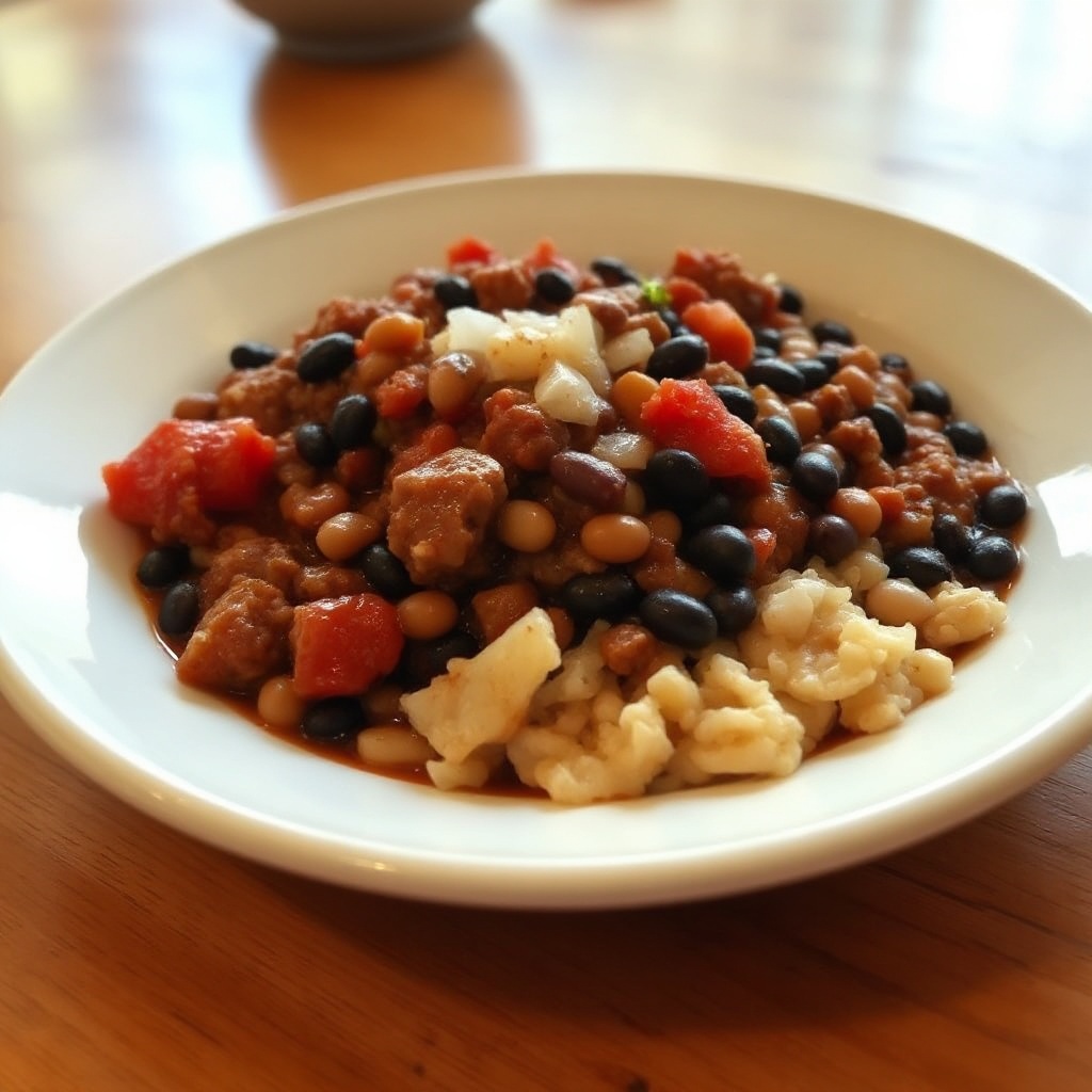 Hearty 5-Bean Beef Chili
