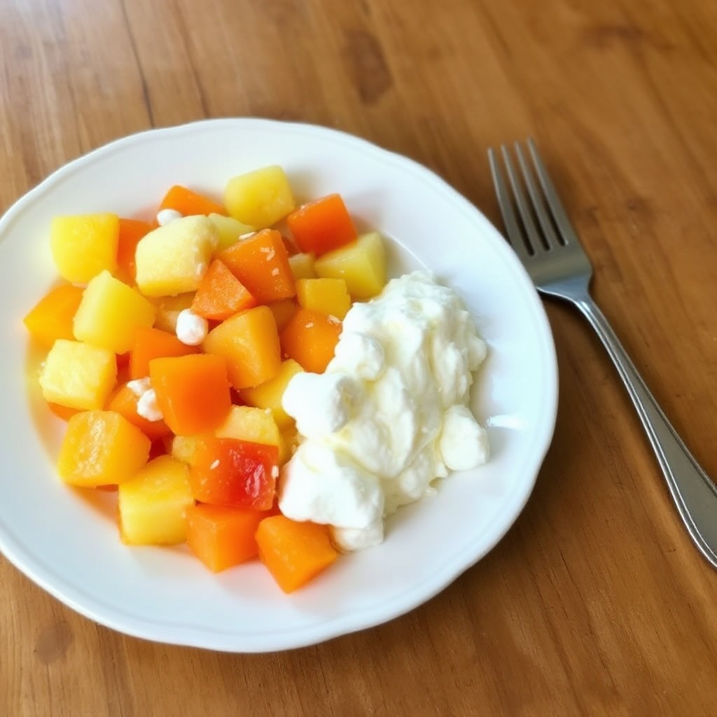 Tropical Bliss Fruit Salad with Creamy Citrus Dressing