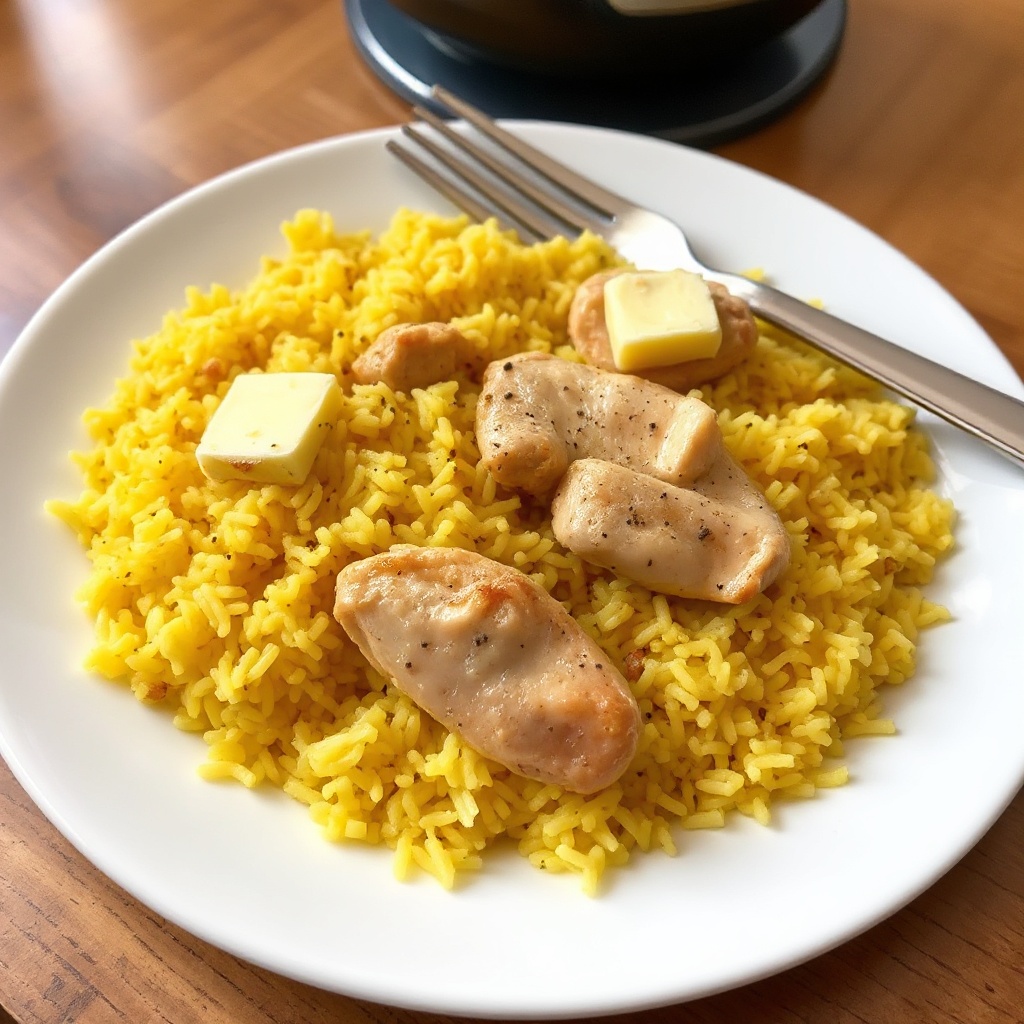 Pollo Salato e Riso Dorato Delizioso
