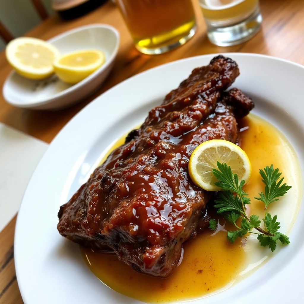 Honig-Bier Glasierte Spareribs