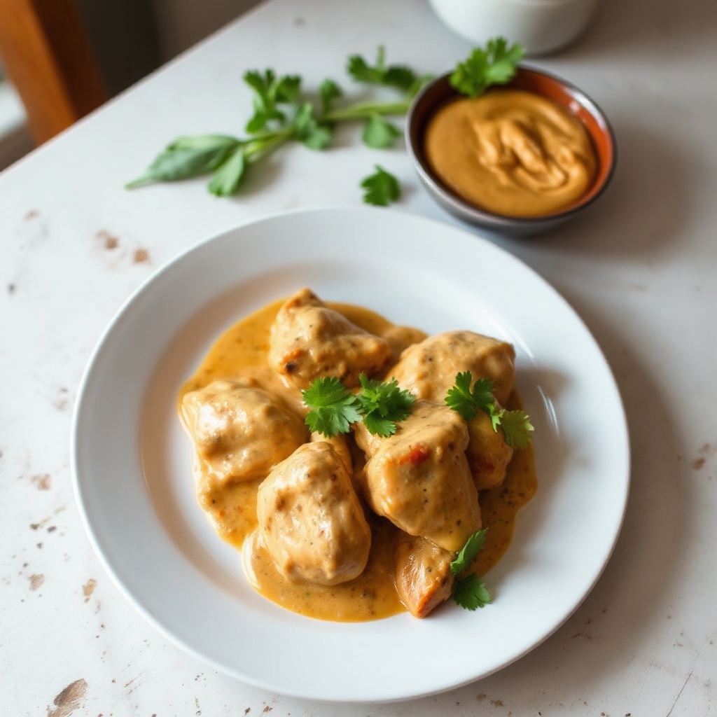 Pollo Ispirato alla Thailandia con Salsa di Arachidi Cremosa