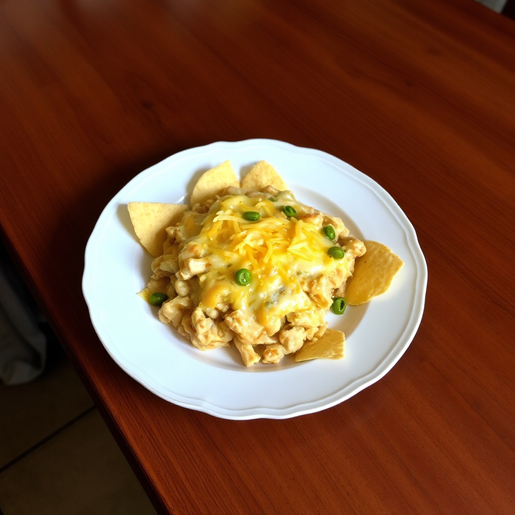 Käse-Hühnchen-Tortilla-Auflauf