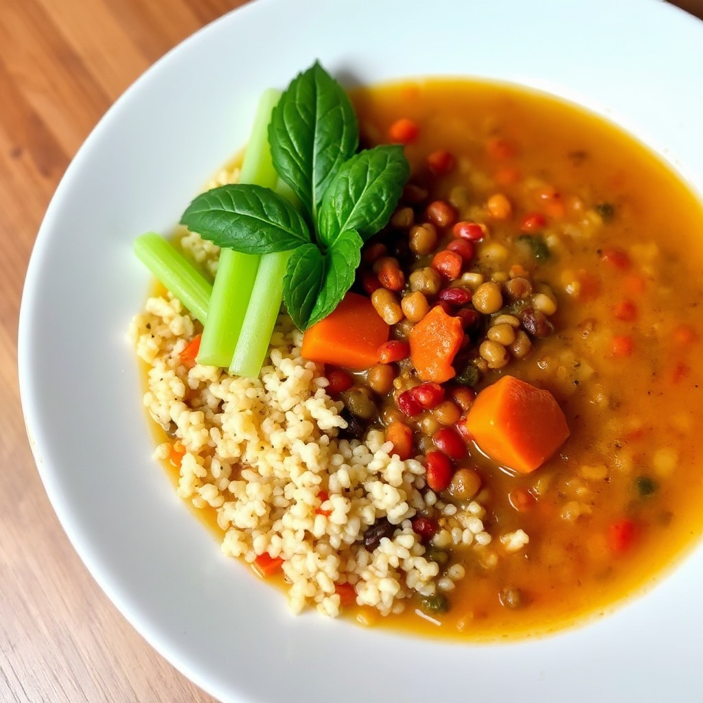 Hearty Lentil and Vegetable Couscous Soup