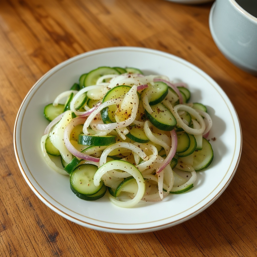 Insalata di Cetrioli e Cipolle Piccante