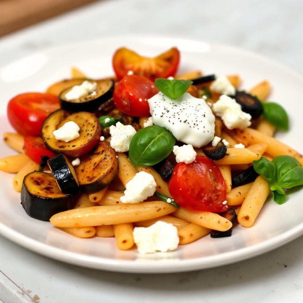 Mediterrane Geröstete Gemüse-Pasta