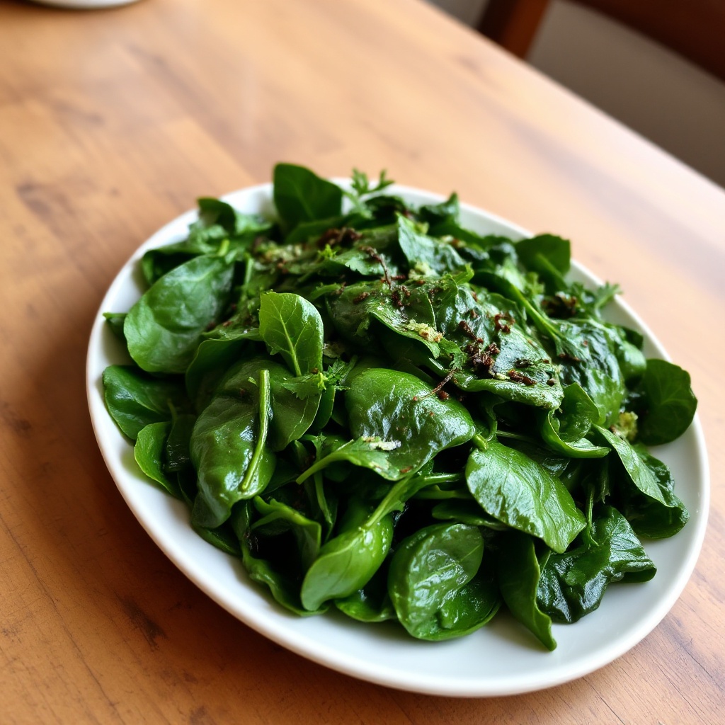 Herb-Infused Steamed Spinach Delight