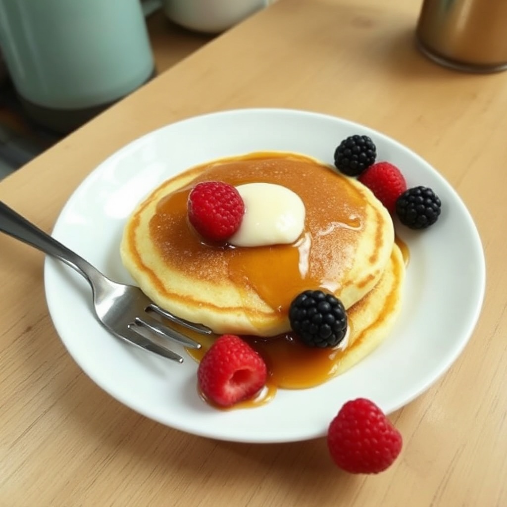 Schnelle und fluffige Mikrowellen-Pfannkuchen