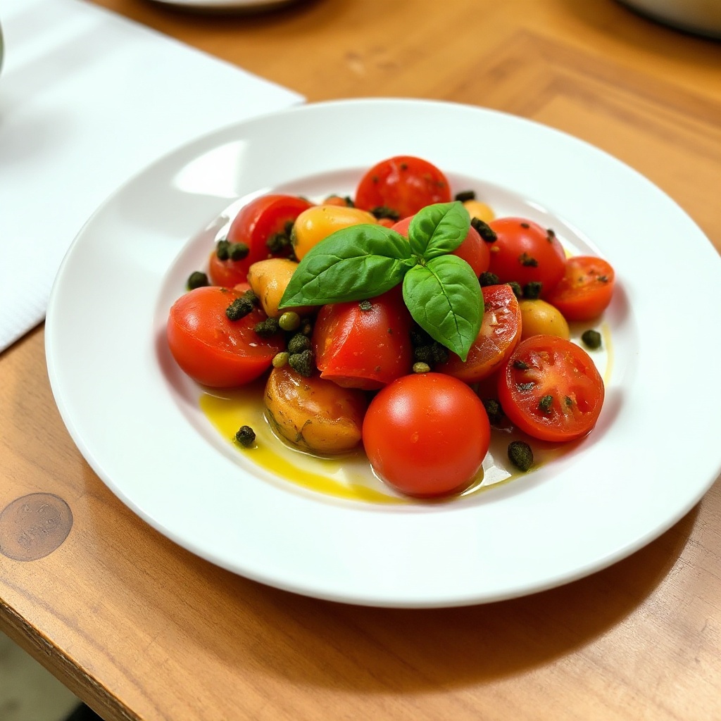 Tomato Medley with Tangy Herb Dressing