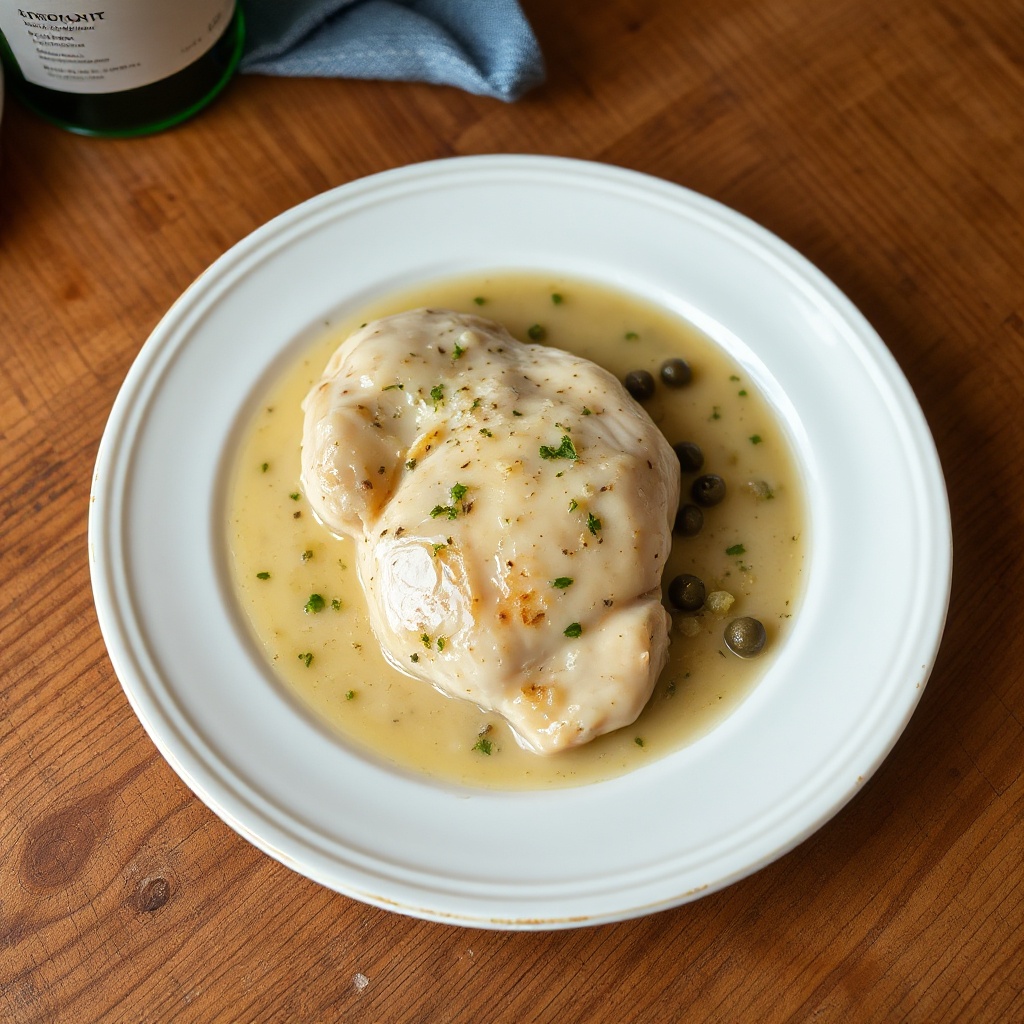 Zitronen-Knoblauch-Hühnchen mit Weißweinsauce