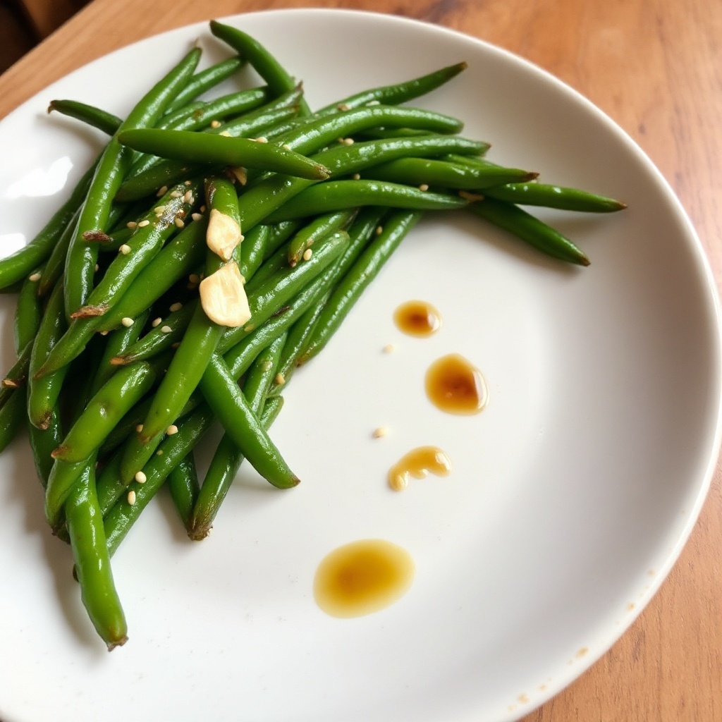 Knoblauch-Sesam-Grüne Bohnen Delikatesse