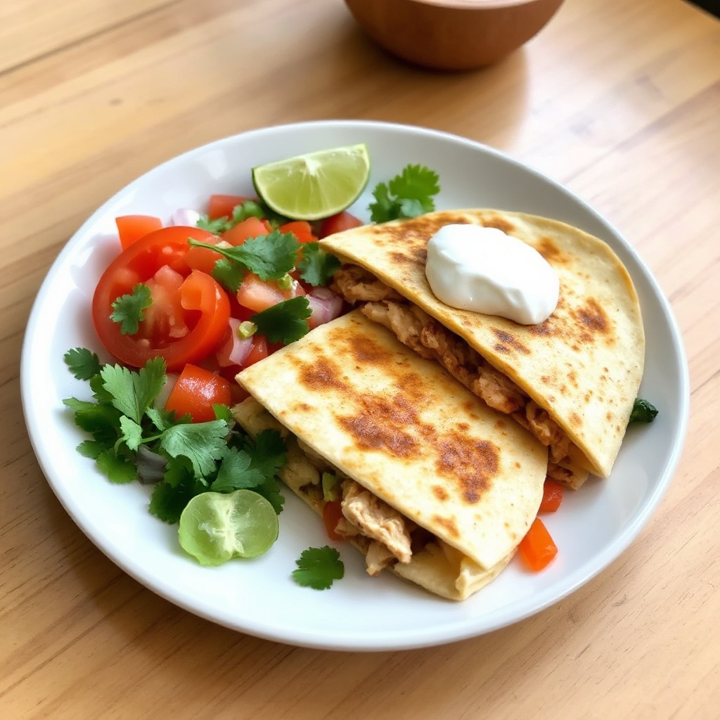 Quesadillas di Pollo e Verdure Piccanti