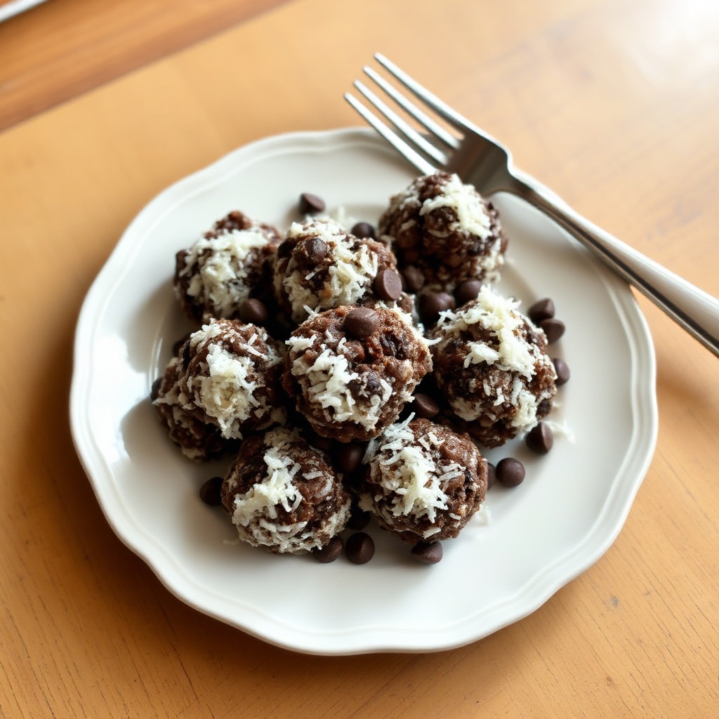 Schokoladen-Kokosnuss-Häufchen