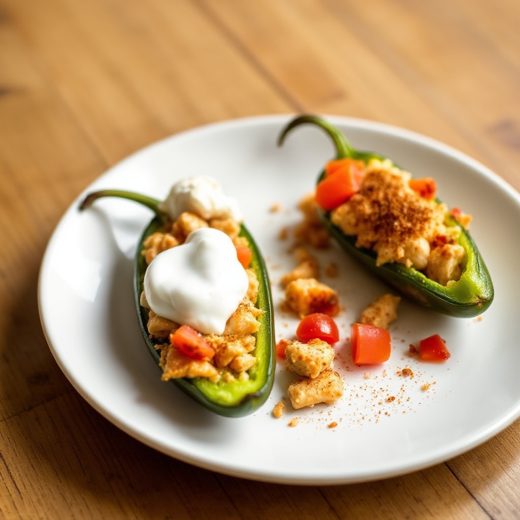 Barchette di Jalapeño Ripiene di Pollo Piccante